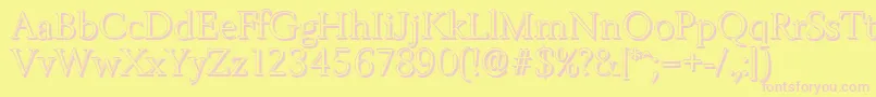 BelfastshadowLightRegular Font – Pink Fonts on Yellow Background