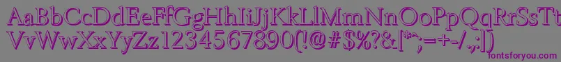 BelfastshadowLightRegular Font – Purple Fonts on Gray Background