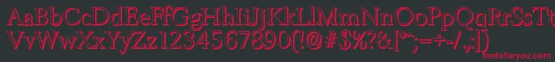 BelfastshadowLightRegular Font – Red Fonts on Black Background