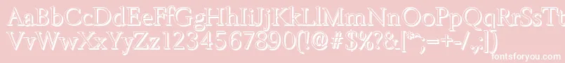 BelfastshadowLightRegular-Schriftart – Weiße Schriften auf rosa Hintergrund