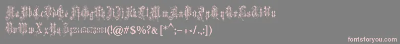 fuente VerzierteFavorite – Fuentes Rosadas Sobre Fondo Gris