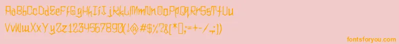 Clownoween Font – Orange Fonts on Pink Background