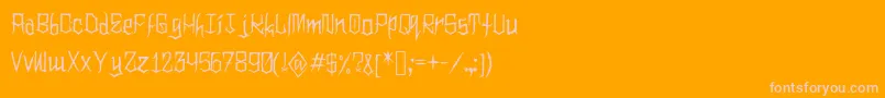 Clownoween Font – Pink Fonts on Orange Background