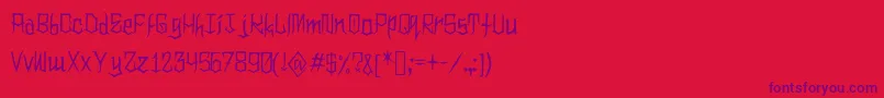Clownoween Font – Purple Fonts on Red Background
