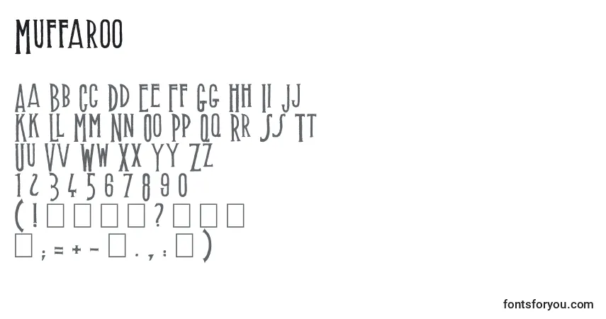 Schriftart Muffaroo – Alphabet, Zahlen, spezielle Symbole