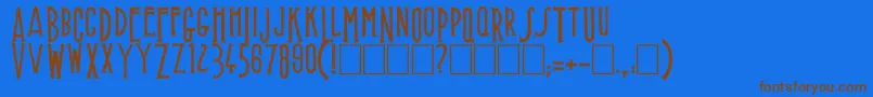 Muffaroo-fontti – ruskeat fontit sinisellä taustalla