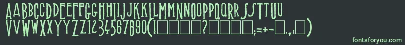 Muffaroo-fontti – vihreät fontit mustalla taustalla
