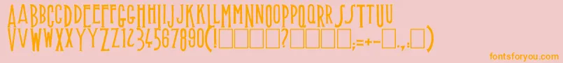 Muffaroo Font – Orange Fonts on Pink Background