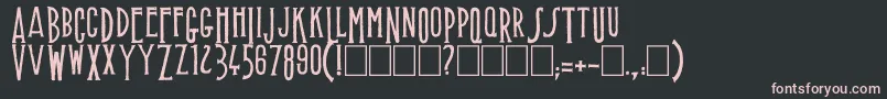Muffaroo Font – Pink Fonts on Black Background