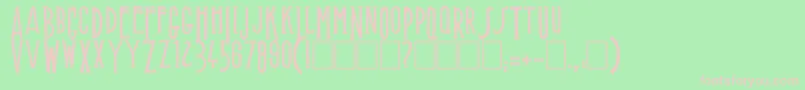 フォントMuffaroo – 緑の背景にピンクのフォント