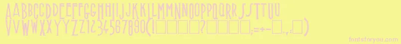 Muffaroo Font – Pink Fonts on Yellow Background