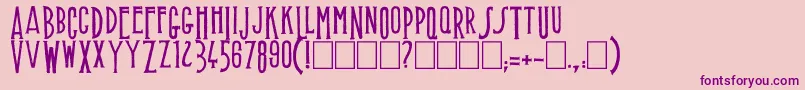 Muffaroo Font – Purple Fonts on Pink Background