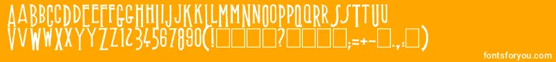 Muffaroo Font – White Fonts on Orange Background