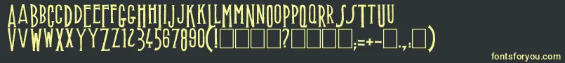 Muffaroo Font – Yellow Fonts on Black Background