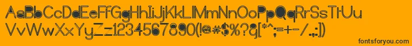 Castorm Font – Black Fonts on Orange Background