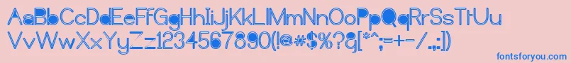 Castorm Font – Blue Fonts on Pink Background
