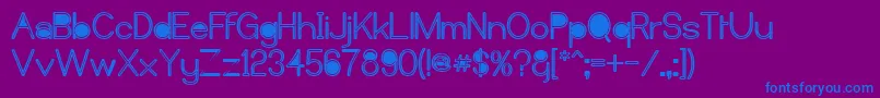 Castorm Font – Blue Fonts on Purple Background