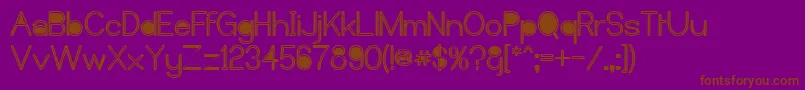 フォントCastorm – 紫色の背景に茶色のフォント