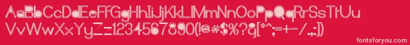 Castorm Font – Pink Fonts on Red Background