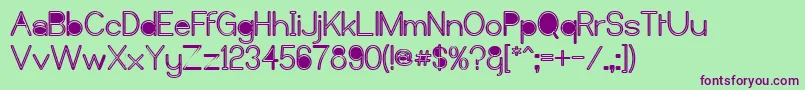 Castorm Font – Purple Fonts on Green Background