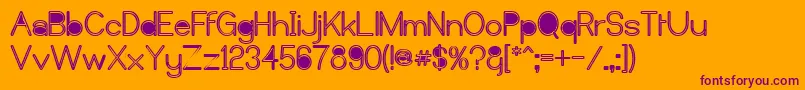 Castorm Font – Purple Fonts on Orange Background