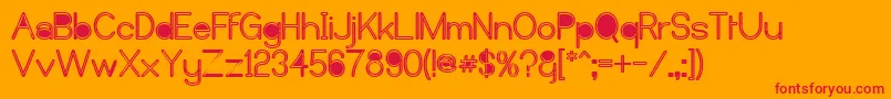 Castorm Font – Red Fonts on Orange Background