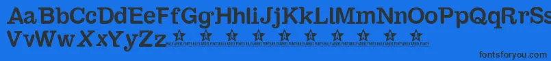 Sambahollyc Font – Black Fonts on Blue Background