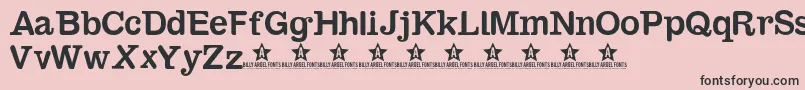 Sambahollyc-fontti – mustat fontit vaaleanpunaisella taustalla