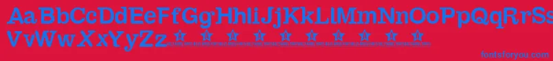 Sambahollyc Font – Blue Fonts on Red Background