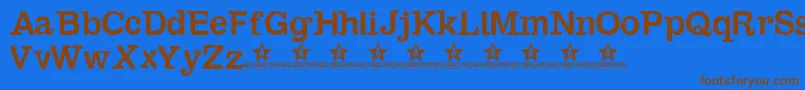 Sambahollyc Font – Brown Fonts on Blue Background