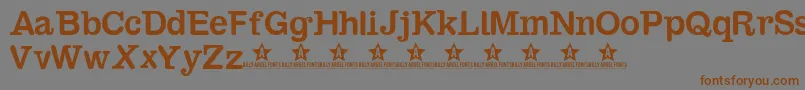 Sambahollyc Font – Brown Fonts on Gray Background