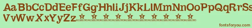 Sambahollyc Font – Brown Fonts on Green Background