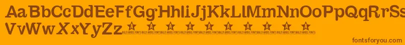 Sambahollyc Font – Brown Fonts on Orange Background