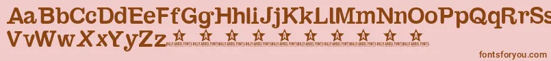 Sambahollyc Font – Brown Fonts on Pink Background