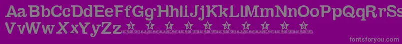 Sambahollyc Font – Gray Fonts on Purple Background