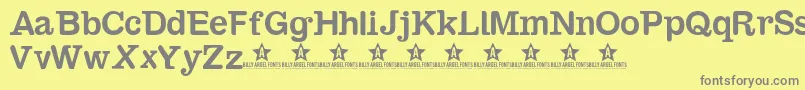 Sambahollyc Font – Gray Fonts on Yellow Background