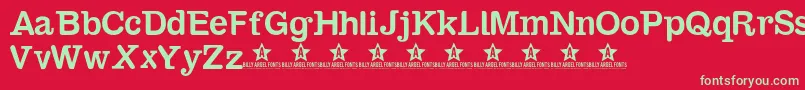 Sambahollyc Font – Green Fonts on Red Background