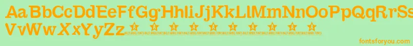 Sambahollyc Font – Orange Fonts on Green Background