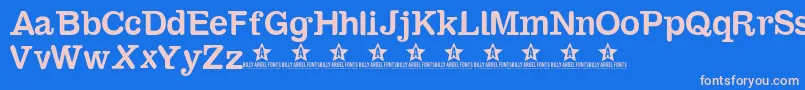 Sambahollyc Font – Pink Fonts on Blue Background