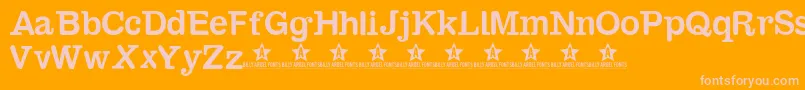 Sambahollyc Font – Pink Fonts on Orange Background