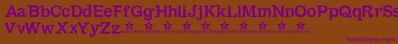 Sambahollyc Font – Purple Fonts on Brown Background