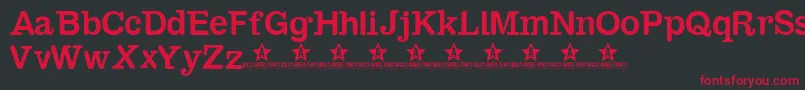 Sambahollyc Font – Red Fonts on Black Background