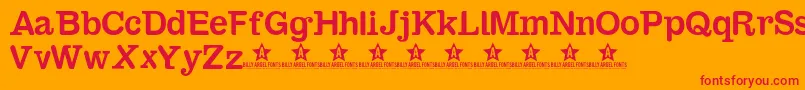 Sambahollyc Font – Red Fonts on Orange Background
