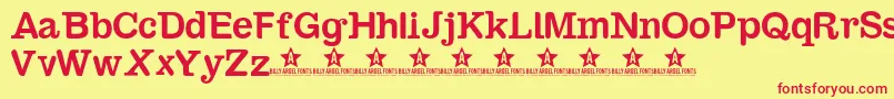 Sambahollyc Font – Red Fonts on Yellow Background