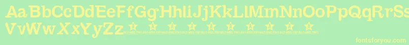 Sambahollyc Font – Yellow Fonts on Green Background