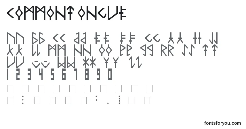 Schriftart CommonTongue – Alphabet, Zahlen, spezielle Symbole
