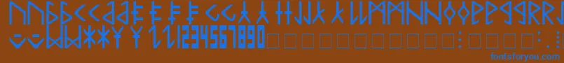 Шрифт CommonTongue – синие шрифты на коричневом фоне