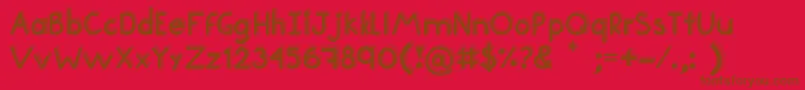 fuente Teen – Fuentes Marrones Sobre Fondo Rojo