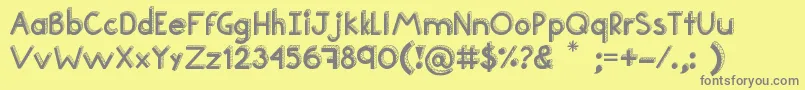 Шрифт Teen – серые шрифты на жёлтом фоне