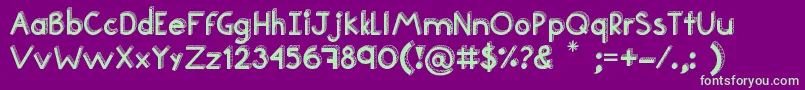 Teen Font – Green Fonts on Purple Background